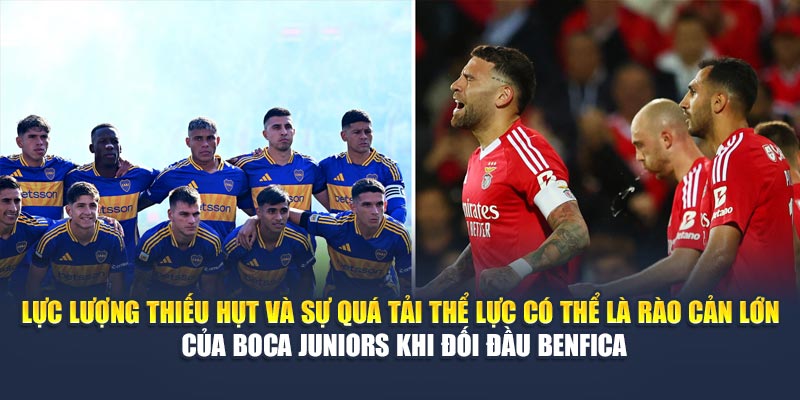 Soi Kèo Bóng Đá Boca Juniors Vs Benfica Tại m88club.biz 2 Lực lượng thiếu hụt và sự quá tải thể lực có thể là rào cản lớn của Boca Juniors khi đối đầu Benfica